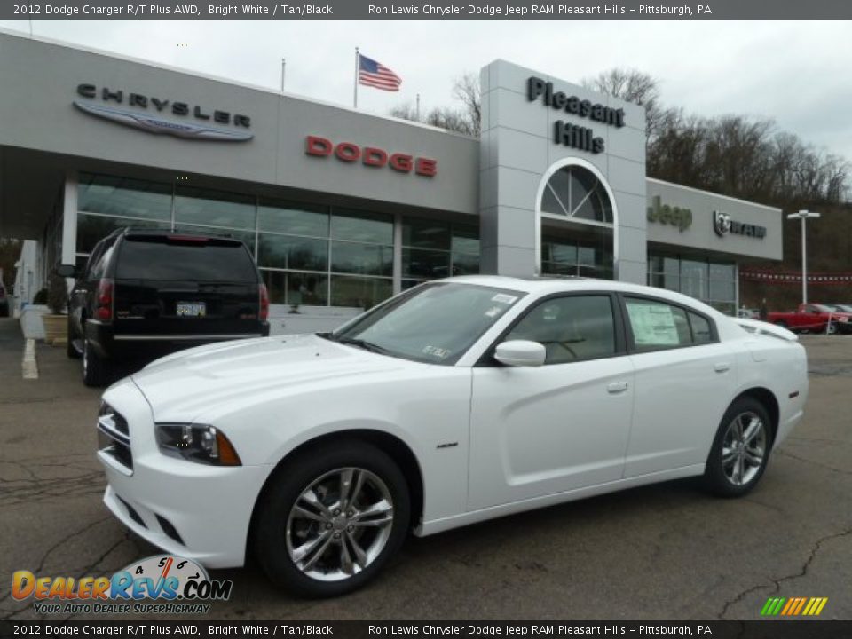 2012 Dodge Charger R/T Plus AWD Bright White / Tan/Black Photo #1