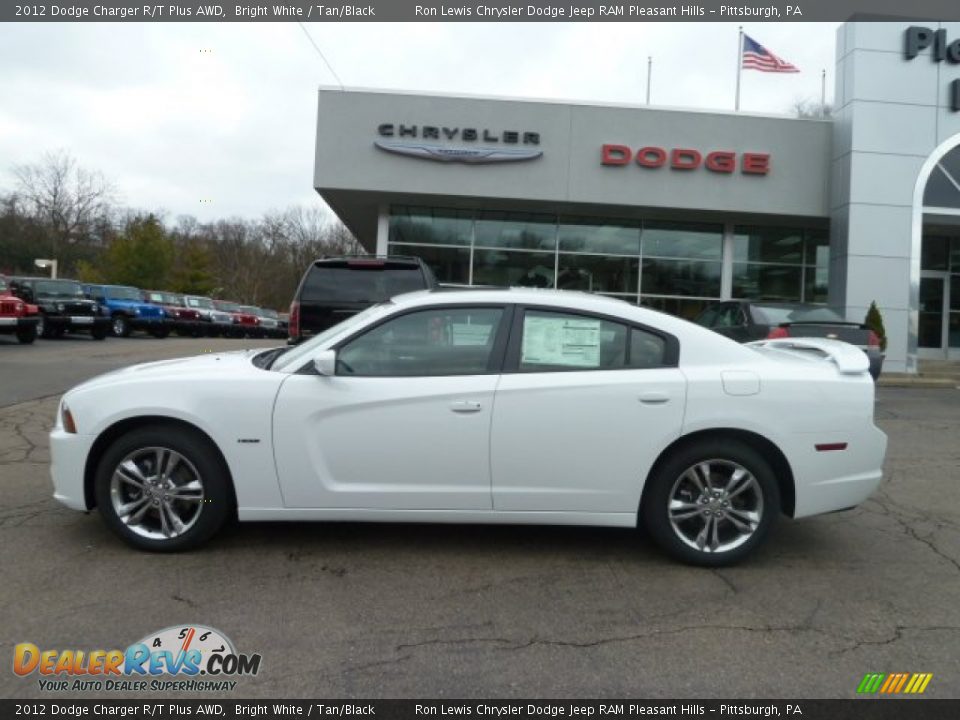 2012 Dodge Charger R/T Plus AWD Bright White / Tan/Black Photo #2