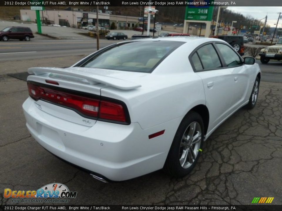 2012 Dodge Charger R/T Plus AWD Bright White / Tan/Black Photo #5