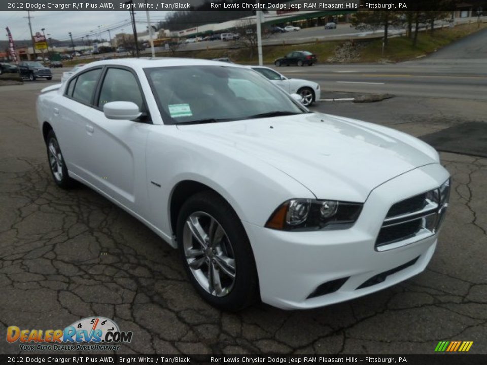 2012 Dodge Charger R/T Plus AWD Bright White / Tan/Black Photo #7