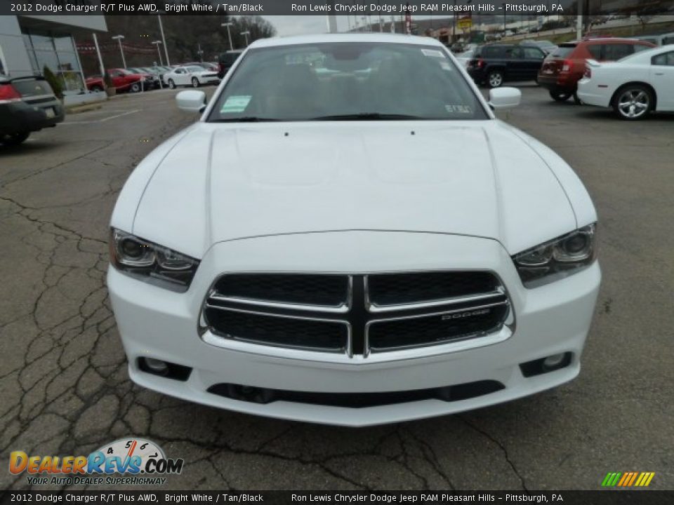 2012 Dodge Charger R/T Plus AWD Bright White / Tan/Black Photo #8