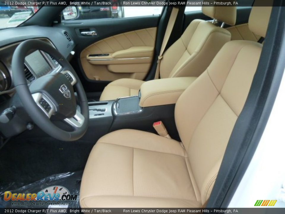 Tan/Black Interior - 2012 Dodge Charger R/T Plus AWD Photo #17