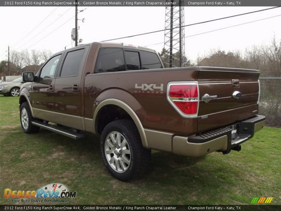 2012 Ford F150 King Ranch SuperCrew 4x4 Golden Bronze Metallic / King Ranch Chaparral Leather Photo #4