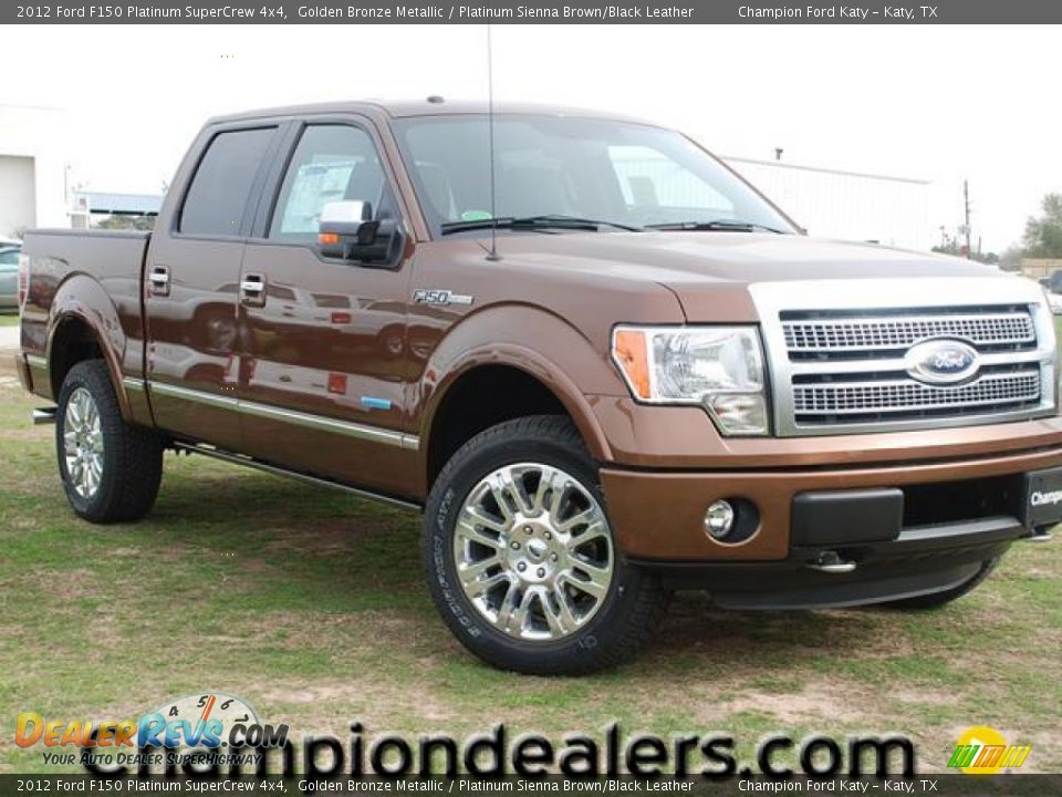 2012 Ford F150 Platinum SuperCrew 4x4 Golden Bronze Metallic / Platinum Sienna Brown/Black Leather Photo #1