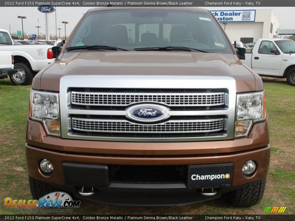 2012 Ford F150 Platinum SuperCrew 4x4 Golden Bronze Metallic / Platinum Sienna Brown/Black Leather Photo #2