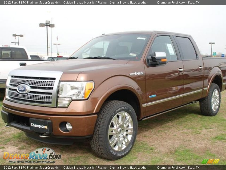 2012 Ford F150 Platinum SuperCrew 4x4 Golden Bronze Metallic / Platinum Sienna Brown/Black Leather Photo #3
