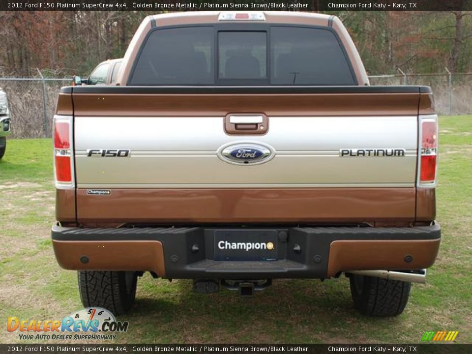 2012 Ford F150 Platinum SuperCrew 4x4 Golden Bronze Metallic / Platinum Sienna Brown/Black Leather Photo #6