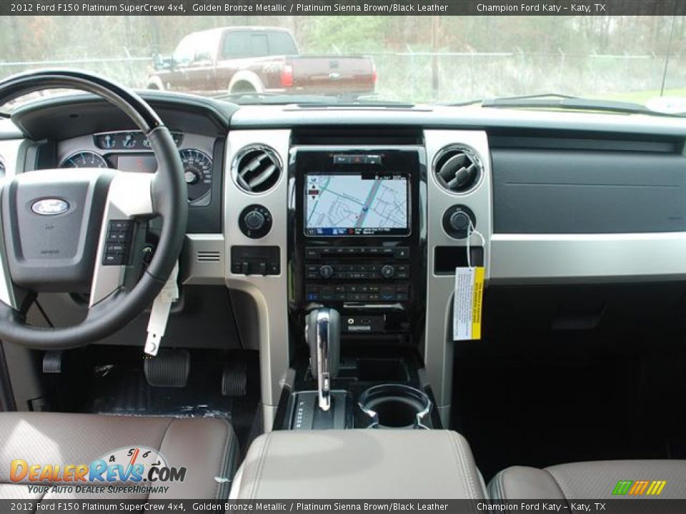 2012 Ford F150 Platinum SuperCrew 4x4 Golden Bronze Metallic / Platinum Sienna Brown/Black Leather Photo #12