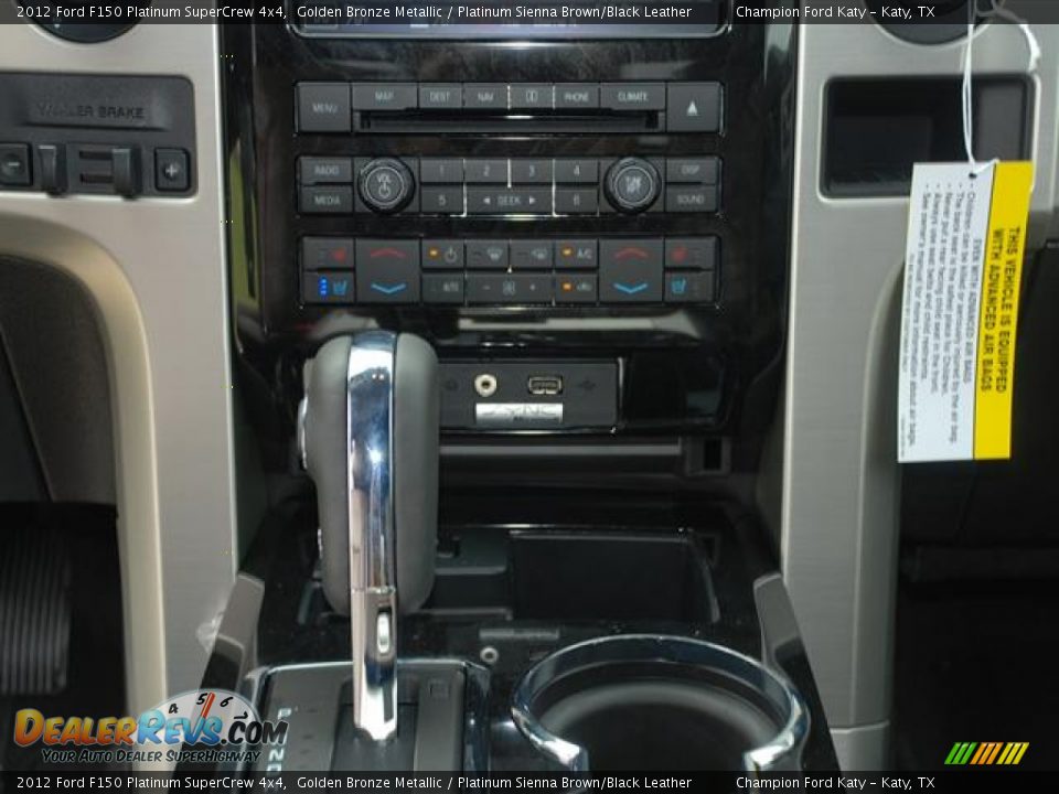 2012 Ford F150 Platinum SuperCrew 4x4 Golden Bronze Metallic / Platinum Sienna Brown/Black Leather Photo #14