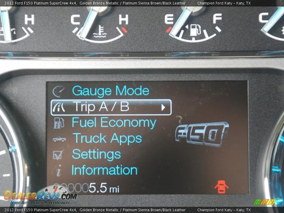 2012 Ford F150 Platinum SuperCrew 4x4 Golden Bronze Metallic / Platinum Sienna Brown/Black Leather Photo #17