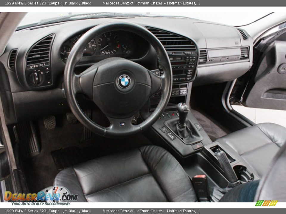 Black Interior - 1999 BMW 3 Series 323i Coupe Photo #6