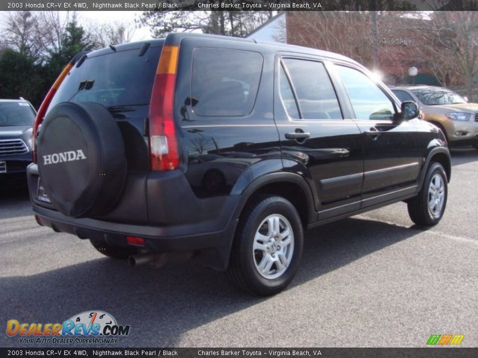 2003 Honda CR-V EX 4WD Nighthawk Black Pearl / Black Photo #4