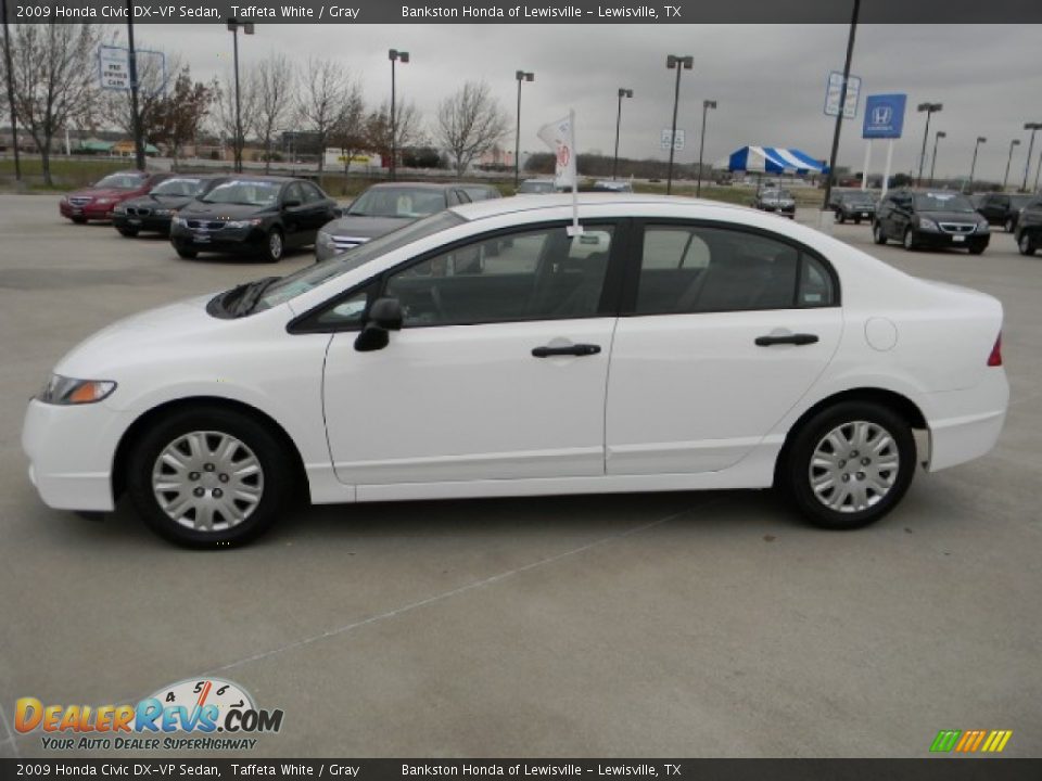 2009 Honda Civic DX-VP Sedan Taffeta White / Gray Photo #5