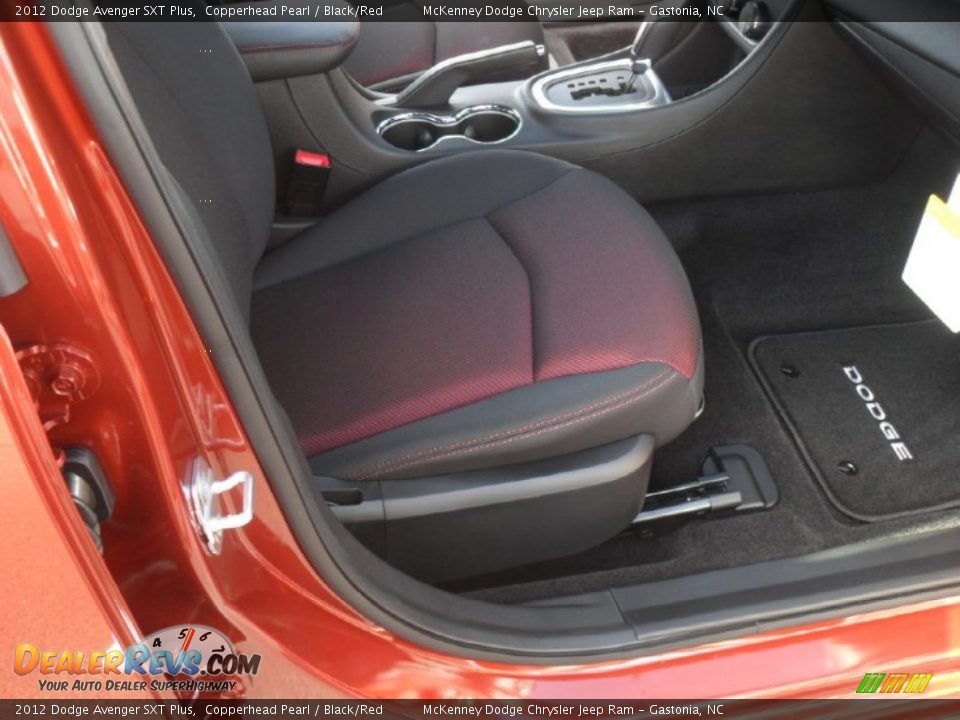 2012 Dodge Avenger SXT Plus Copperhead Pearl / Black/Red Photo #18
