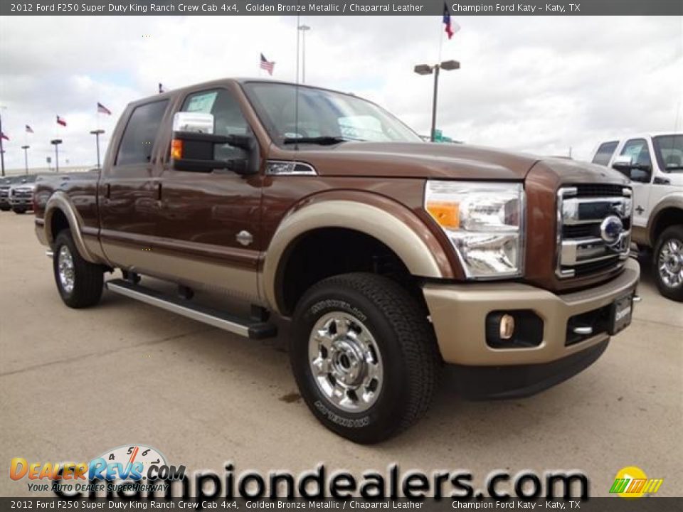 2012 Ford F250 Super Duty King Ranch Crew Cab 4x4 Golden Bronze Metallic / Chaparral Leather Photo #1