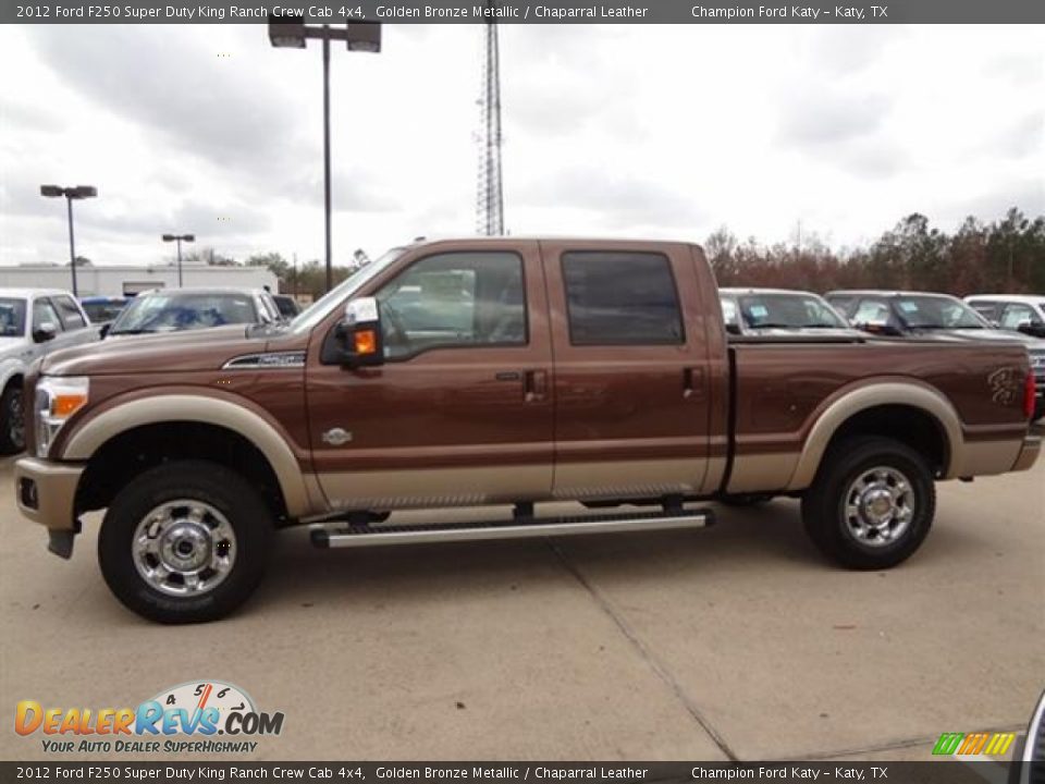 2012 Ford F250 Super Duty King Ranch Crew Cab 4x4 Golden Bronze Metallic / Chaparral Leather Photo #4