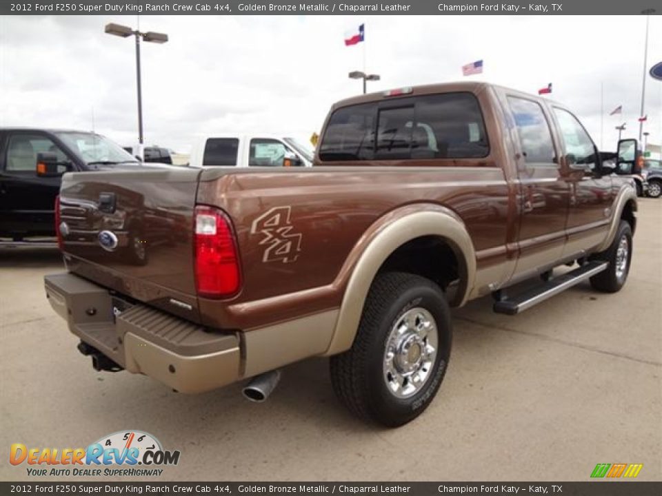 2012 Ford F250 Super Duty King Ranch Crew Cab 4x4 Golden Bronze Metallic / Chaparral Leather Photo #7