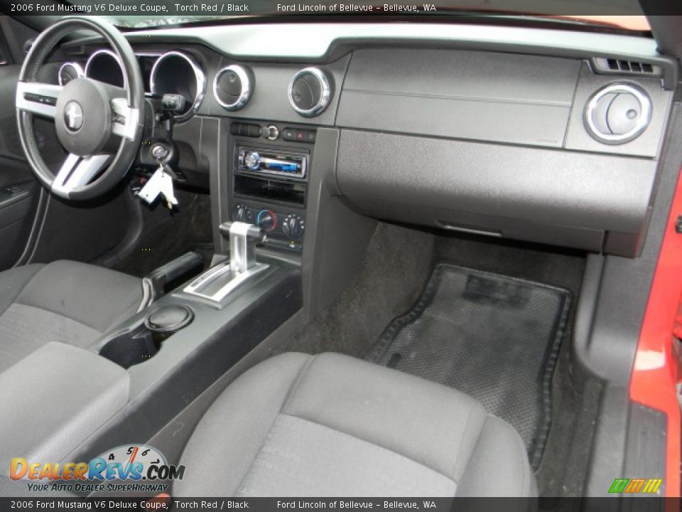 Black Interior 2006 Ford Mustang V6 Deluxe Coupe Photo 12