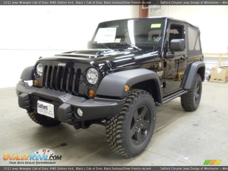 2012 Jeep Wrangler Call of Duty: MW3 Edition 4x4 Black / Call of Duty: Black Sedosa/Silver French-Accent Photo #1