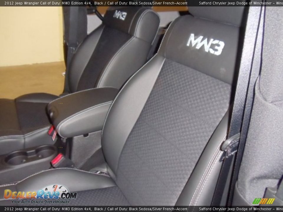 Call of Duty: Black Sedosa/Silver French-Accent Interior - 2012 Jeep Wrangler Call of Duty: MW3 Edition 4x4 Photo #15