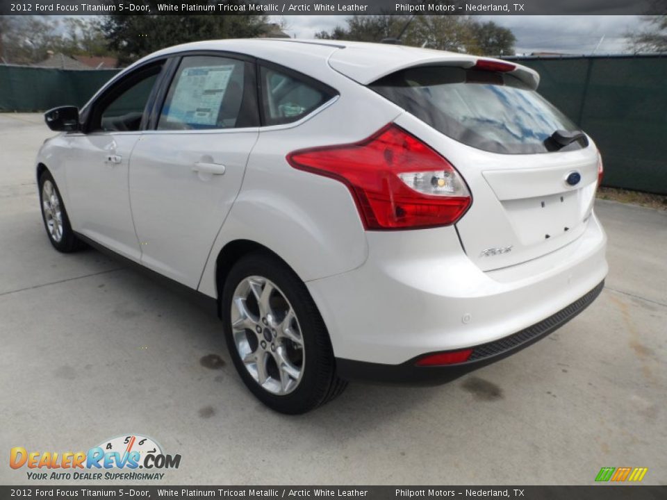White Platinum Tricoat Metallic 2012 Ford Focus Titanium 5-Door Photo #5