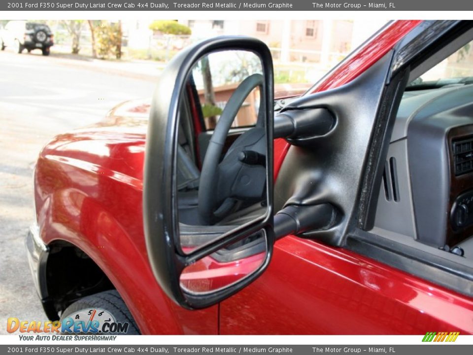 2001 Ford F350 Super Duty Lariat Crew Cab 4x4 Dually Toreador Red Metallic / Medium Graphite Photo #18