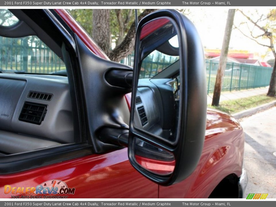 2001 Ford F350 Super Duty Lariat Crew Cab 4x4 Dually Toreador Red Metallic / Medium Graphite Photo #19