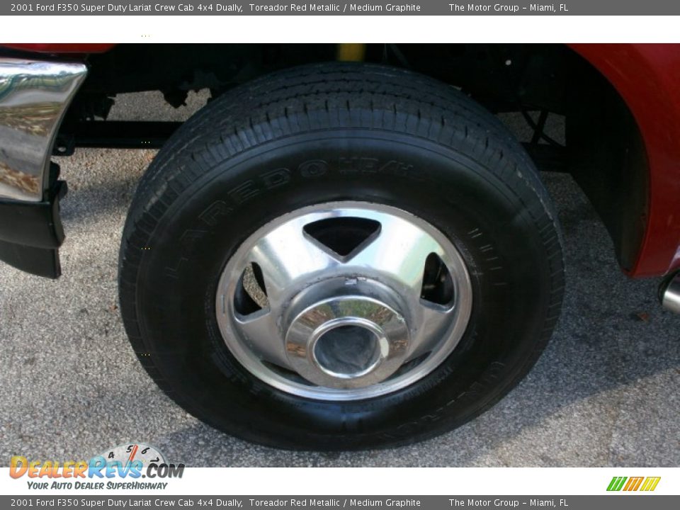 2001 Ford F350 Super Duty Lariat Crew Cab 4x4 Dually Toreador Red Metallic / Medium Graphite Photo #24