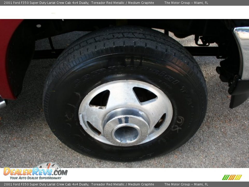 2001 Ford F350 Super Duty Lariat Crew Cab 4x4 Dually Toreador Red Metallic / Medium Graphite Photo #25