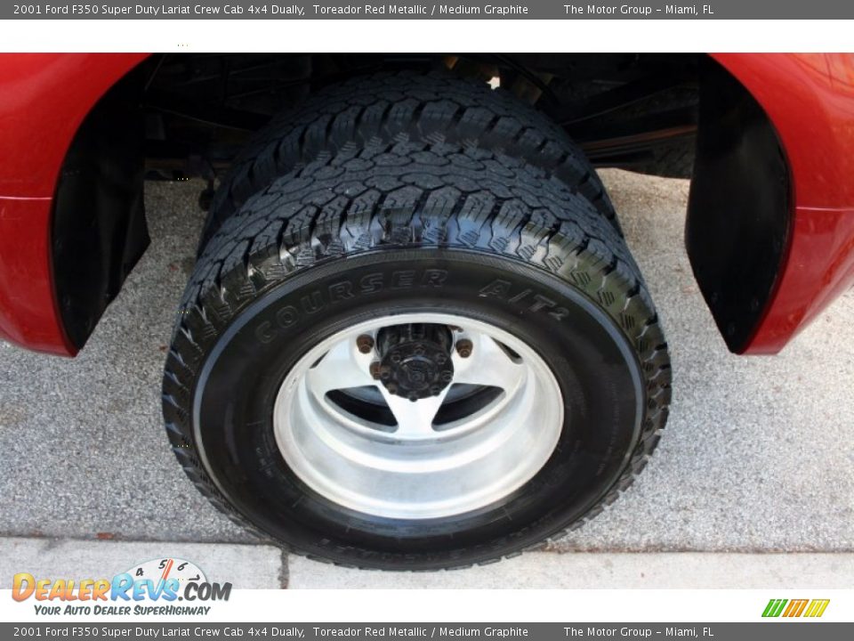 2001 Ford F350 Super Duty Lariat Crew Cab 4x4 Dually Toreador Red Metallic / Medium Graphite Photo #27