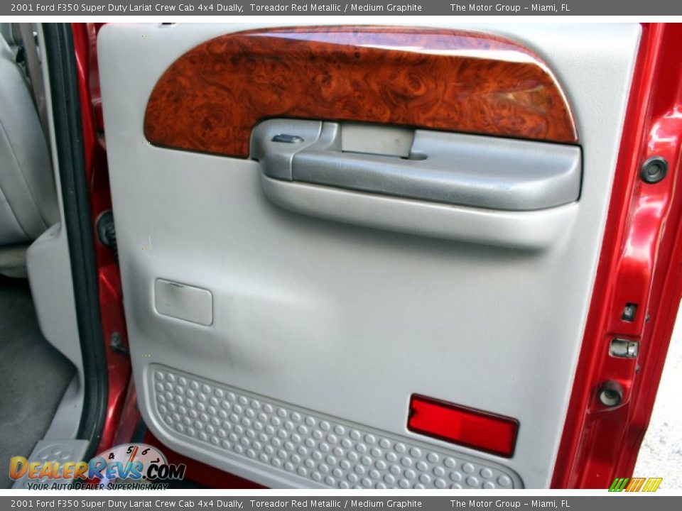 2001 Ford F350 Super Duty Lariat Crew Cab 4x4 Dually Toreador Red Metallic / Medium Graphite Photo #31