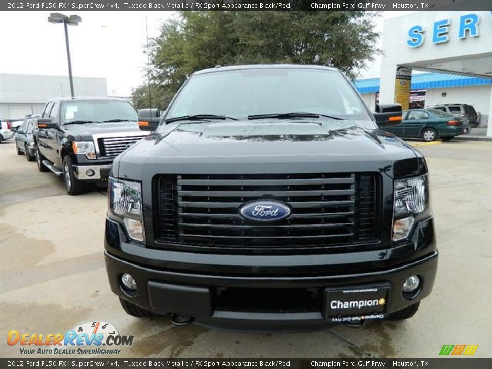 2012 Ford F150 FX4 SuperCrew 4x4 Tuxedo Black Metallic / FX Sport Appearance Black/Red Photo #2