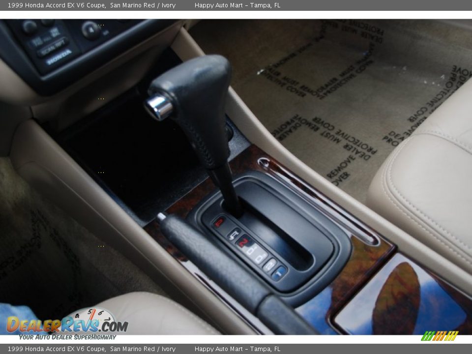 1999 Honda Accord EX V6 Coupe San Marino Red / Ivory Photo #13