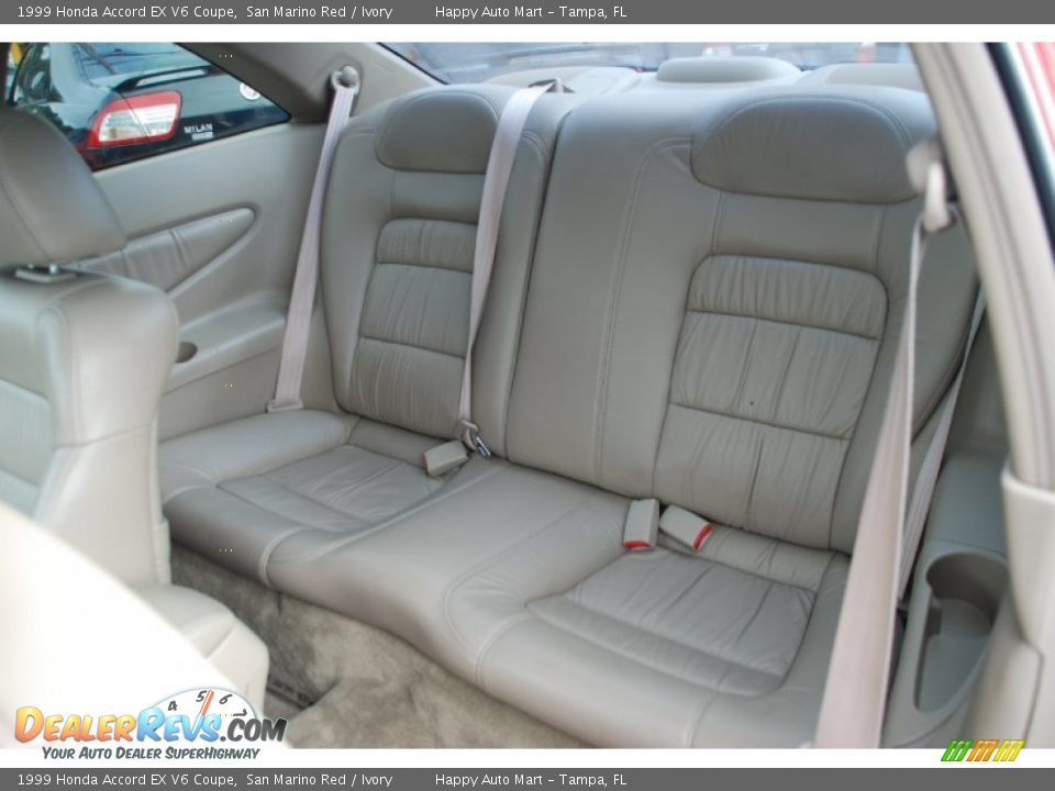 1999 Honda Accord EX V6 Coupe San Marino Red / Ivory Photo #23