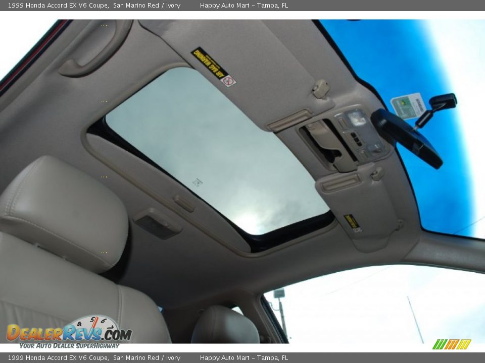 1999 Honda Accord EX V6 Coupe San Marino Red / Ivory Photo #24
