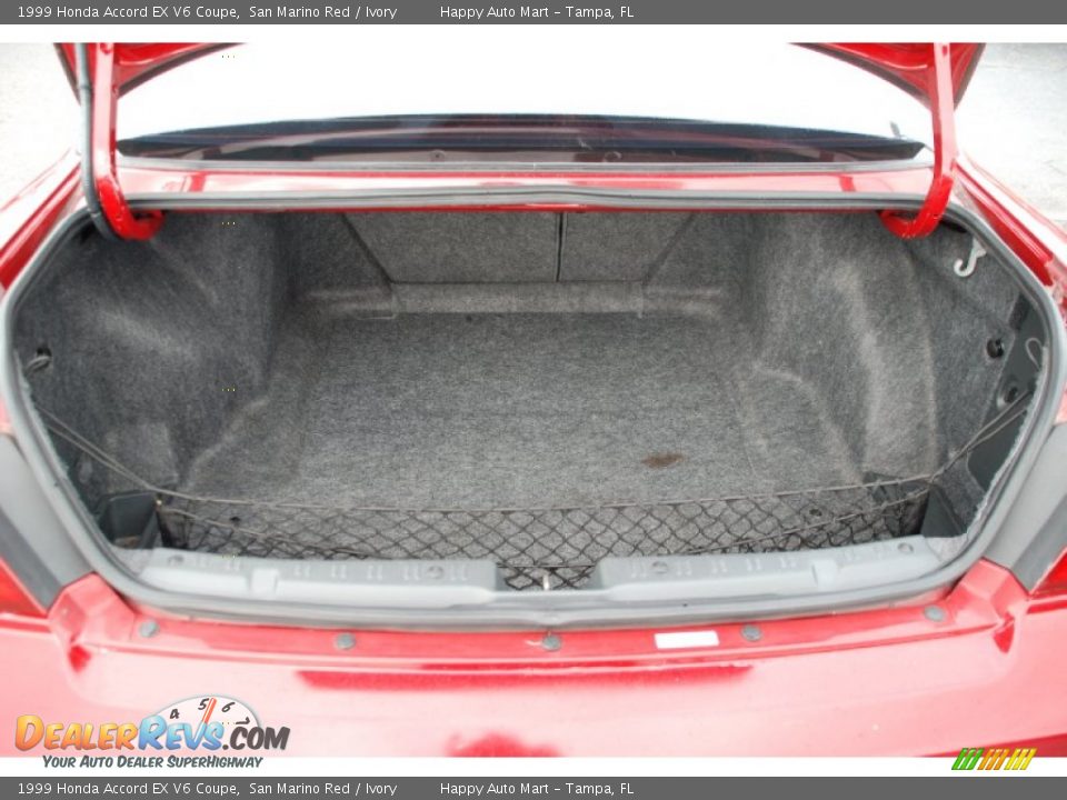 1999 Honda Accord EX V6 Coupe San Marino Red / Ivory Photo #25
