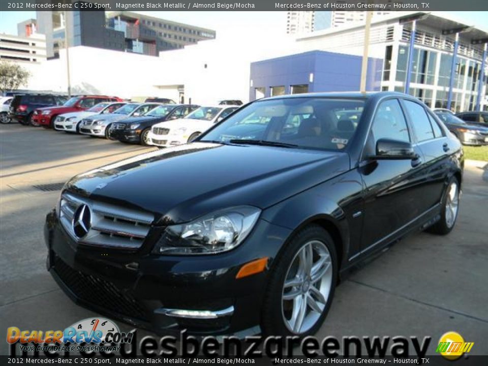 2012 Mercedes-Benz C 250 Sport Magnetite Black Metallic / Almond Beige/Mocha Photo #1
