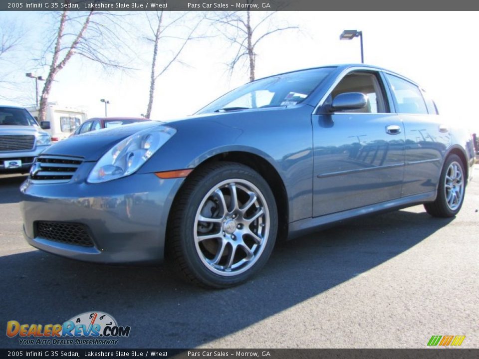 2005 Infiniti G 35 Sedan Lakeshore Slate Blue / Wheat Photo #1