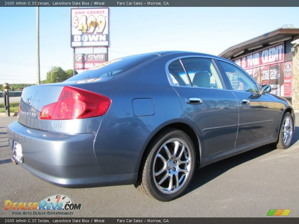 2005 Infiniti G 35 Sedan Lakeshore Slate Blue / Wheat Photo #3