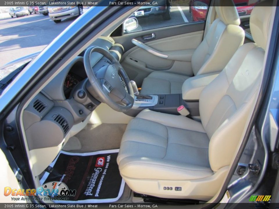 2005 Infiniti G 35 Sedan Lakeshore Slate Blue / Wheat Photo #6