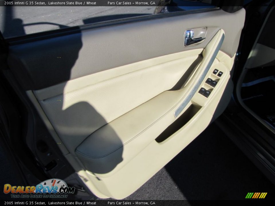 2005 Infiniti G 35 Sedan Lakeshore Slate Blue / Wheat Photo #7