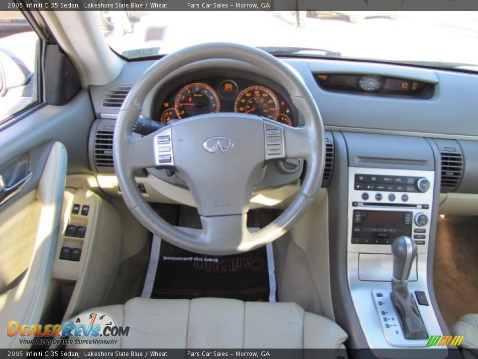 2005 Infiniti G 35 Sedan Lakeshore Slate Blue / Wheat Photo #13