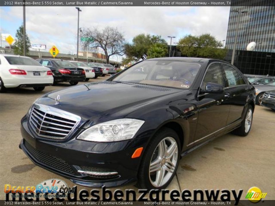 2012 Mercedes-Benz S 550 Sedan Lunar Blue Metallic / Cashmere/Savanna Photo #1