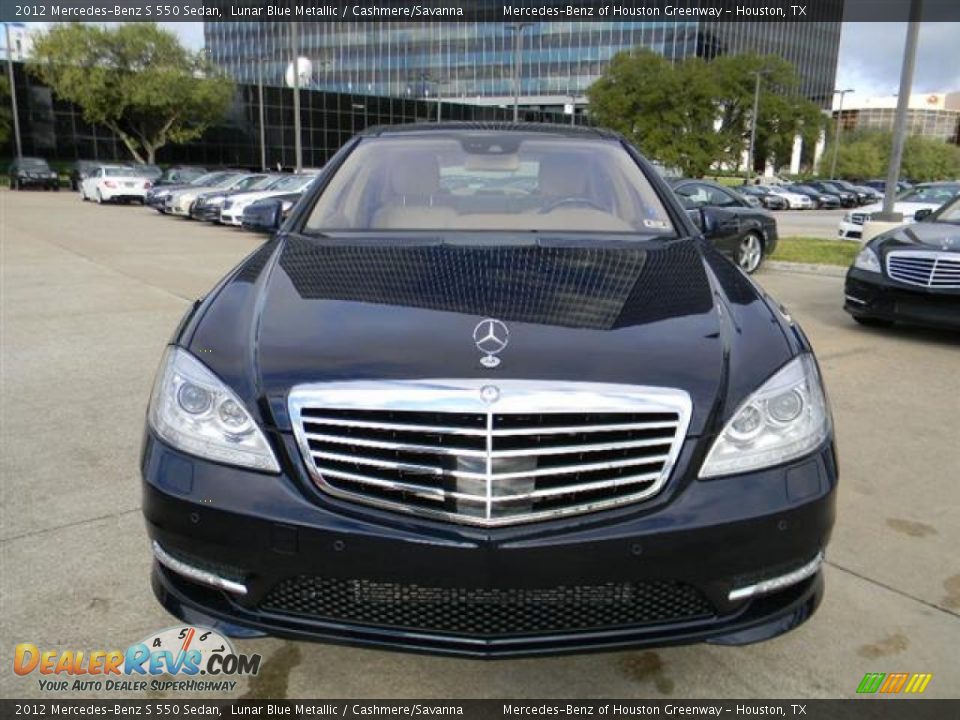 2012 Mercedes-Benz S 550 Sedan Lunar Blue Metallic / Cashmere/Savanna Photo #2