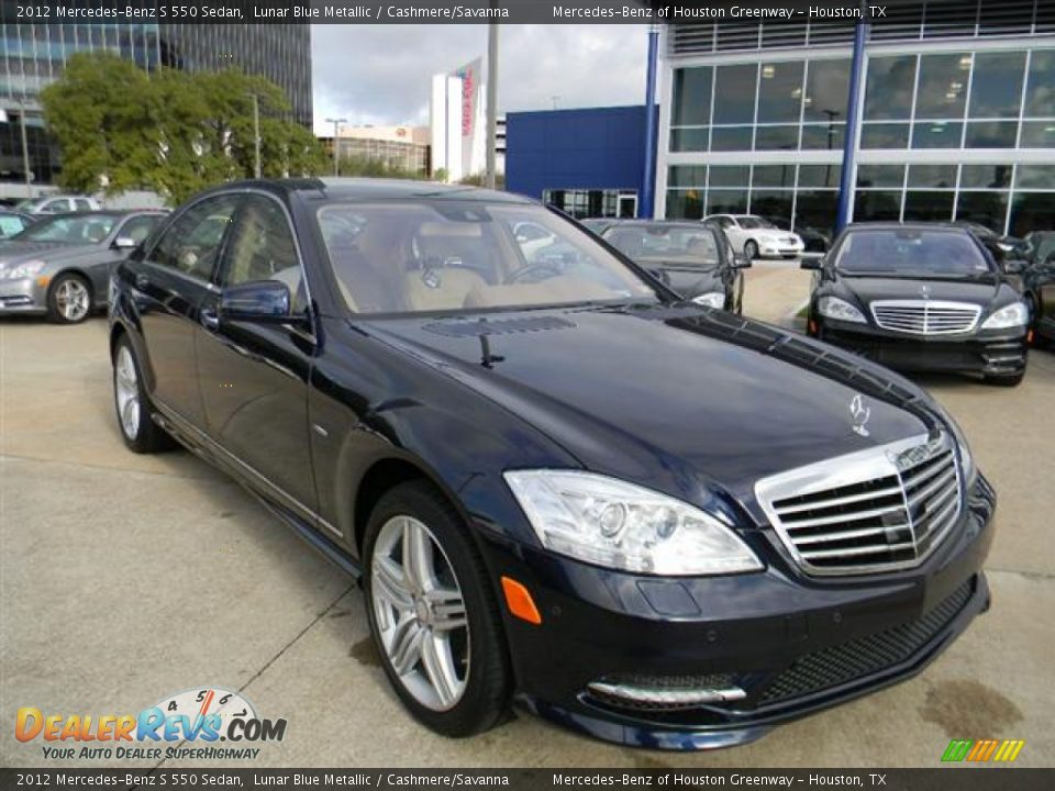 2012 Mercedes-Benz S 550 Sedan Lunar Blue Metallic / Cashmere/Savanna Photo #3