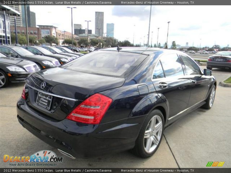 2012 Mercedes-Benz S 550 Sedan Lunar Blue Metallic / Cashmere/Savanna Photo #5