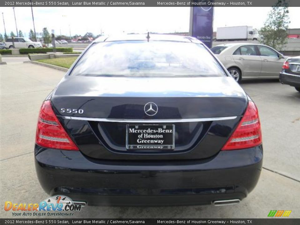 2012 Mercedes-Benz S 550 Sedan Lunar Blue Metallic / Cashmere/Savanna Photo #6