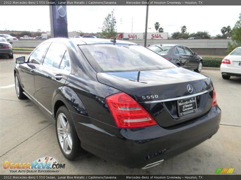 2012 Mercedes-Benz S 550 Sedan Lunar Blue Metallic / Cashmere/Savanna Photo #7
