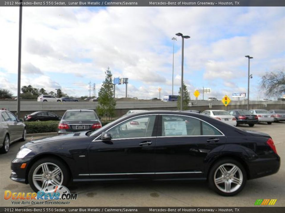 2012 Mercedes-Benz S 550 Sedan Lunar Blue Metallic / Cashmere/Savanna Photo #8
