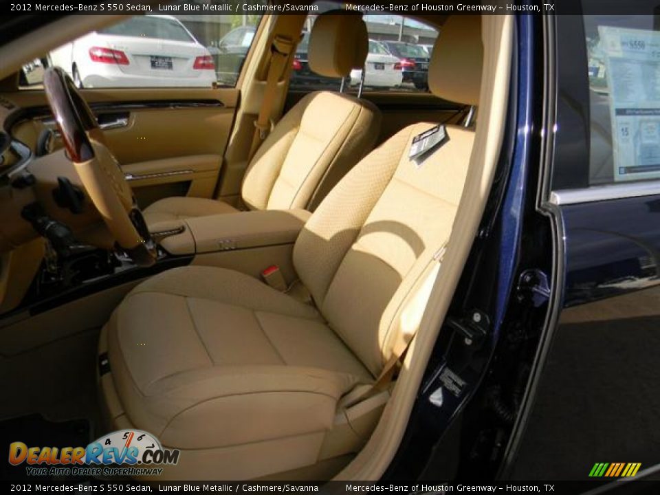 2012 Mercedes-Benz S 550 Sedan Lunar Blue Metallic / Cashmere/Savanna Photo #11